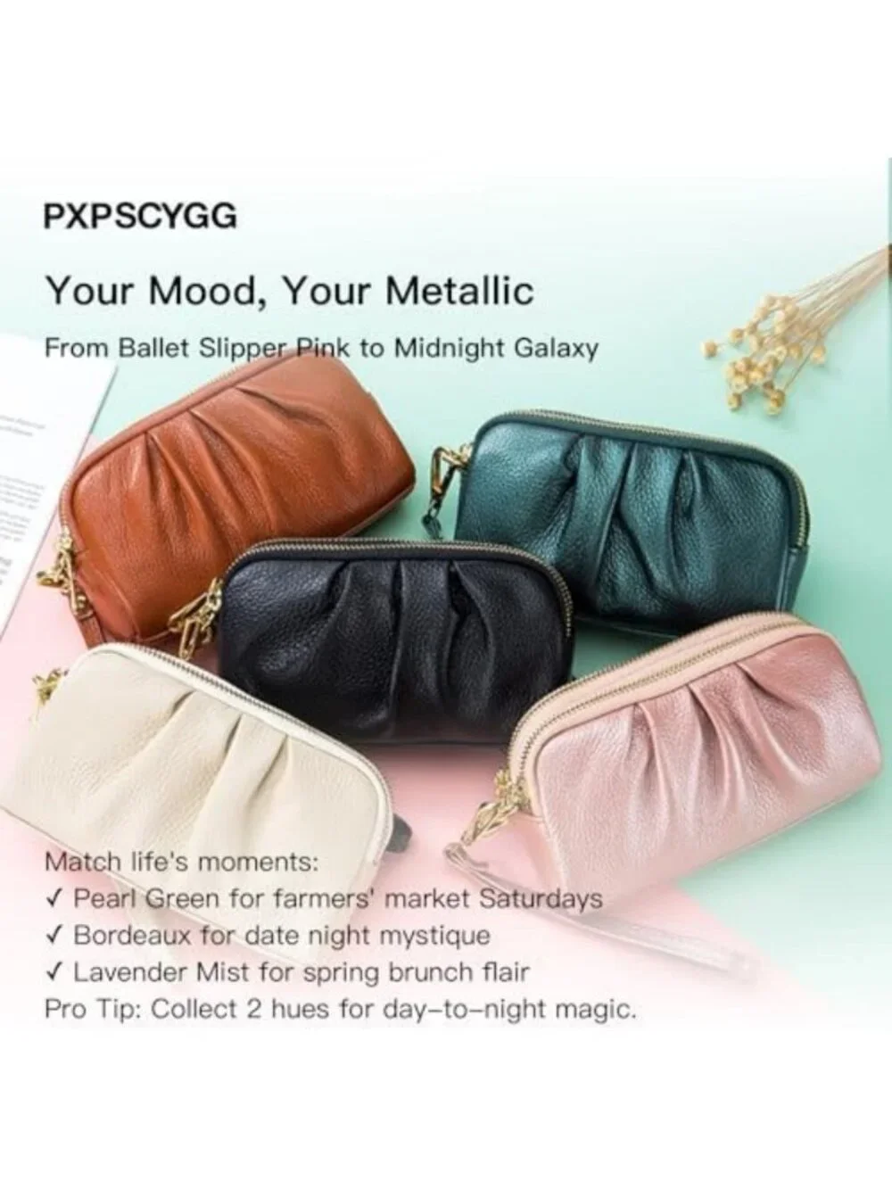 Stylish Genuine Leather Wristlet Wallet for Women - Compact, Chic & Functional